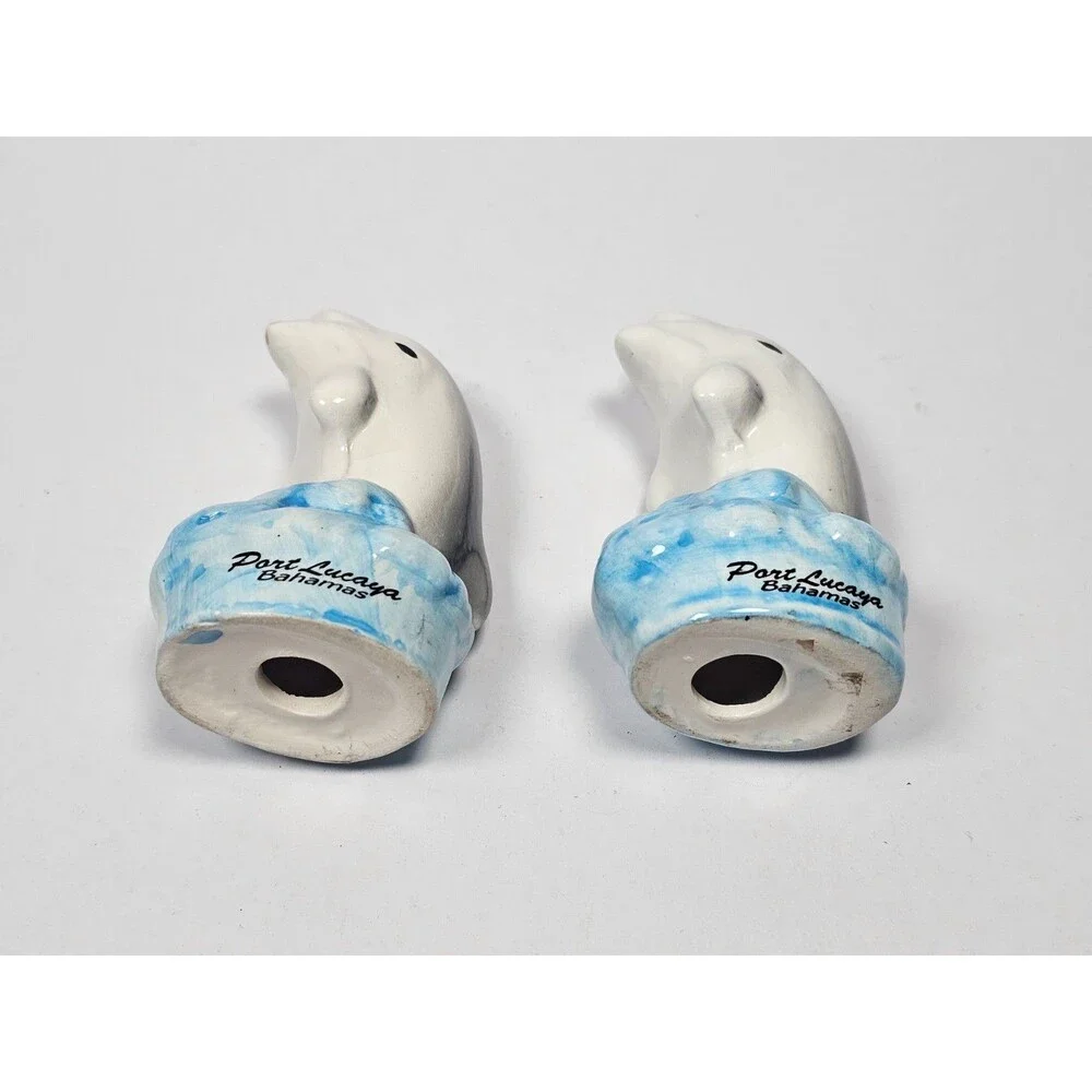Dolphin Salt Pepper Shakers Port Lucaya Bahamas Souvenir